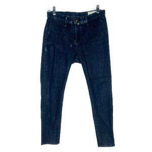 Rag & Bone Jeans Womens 2 25" Blue Dark Acid Wash Mid Rise Crop‎ Skinny Leg